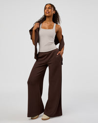Woman wearing CF Train Hard Shelf Bra Tank - Clay | Model:Jordan | Size:XS | Thumbnail Index: 3