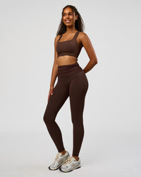 Woman wearing CF Train Hard Sports Bra - Hot Chocolate | Model:Jordan | Size:XS | Thumbnail Index: 9