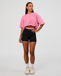 Woman wearing CFT BNE 26 FLXCotton Oversized Tee in Candy Pink | Model:Brylee | Size:XS | Thumbnail Index: 10