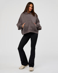Woman wearing Distort Oversized Hoodie - Duskstone Washed | Model:Bianca | Size:XS | Thumbnail Index: 6