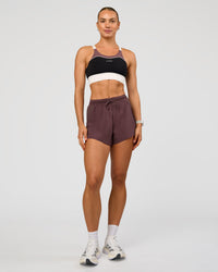 Woman wearing Elevated Accelerate Sports Bra - Black-Multi | Model:Maja | Size:XS | Thumbnail Index: 4