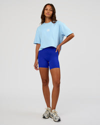 Woman wearing Everyday Elevation FLXCotton Oversized Tee - Open Air-Off White | Model:Dakota | Size:XS | Thumbnail Index: 7