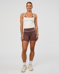 Woman wearing Flame Ribbed Tank - Off White | Model:Maja | Size:XS | Thumbnail Index: 4