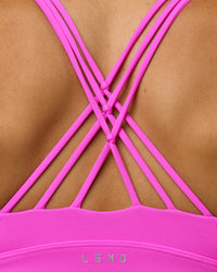 Woman wearing Flash Sports Bra - Ultra Fuchsia | Model:Leilani | Size:XS | Thumbnail Index: 3