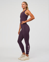 Woman wearing Flow Performance Tank 2.0 - Midnight Plum | Model:Emelia | Size:XS | Thumbnail Index: 4