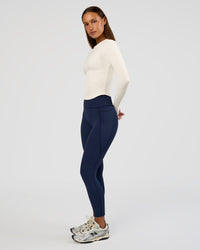 Woman wearing Flow Rib Long Sleeve Tee - Off White | Model:Brylee | Size:XS | Thumbnail Index: 4