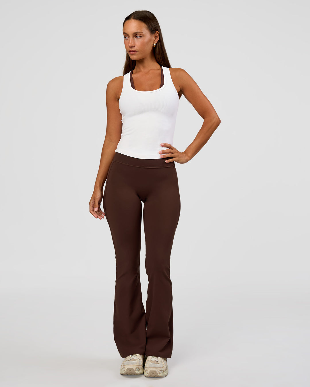 Flow Rib Scoop Neck Tank - White - view 4