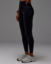 Woman wearing Fusion Ultra High-Rise Full Length Legging Pockets - Black | Model: Txai | Size:XS | Thumbnail Index: 21