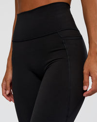 Fusion Ultra High-Rise Flared Petite Legging Pockets - Black | Thumbnail Index: 7