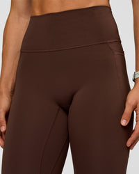 Woman wearing Fusion Ultra High-Rise Full Length Legging Pockets - Hot Chocolate | Model:Maja | Size:XS | Thumbnail Index: 8