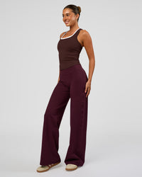 Woman wearing Fusion V-Contour High-Rise Pant - Cherry Lacquer | Model:Charli | Size:XS | Thumbnail Index: 6