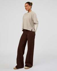 Woman wearing Fusion V-Contour High-Rise Pant - Hot Chocolate | Model:Charli | Size:XS | Thumbnail Index: 6