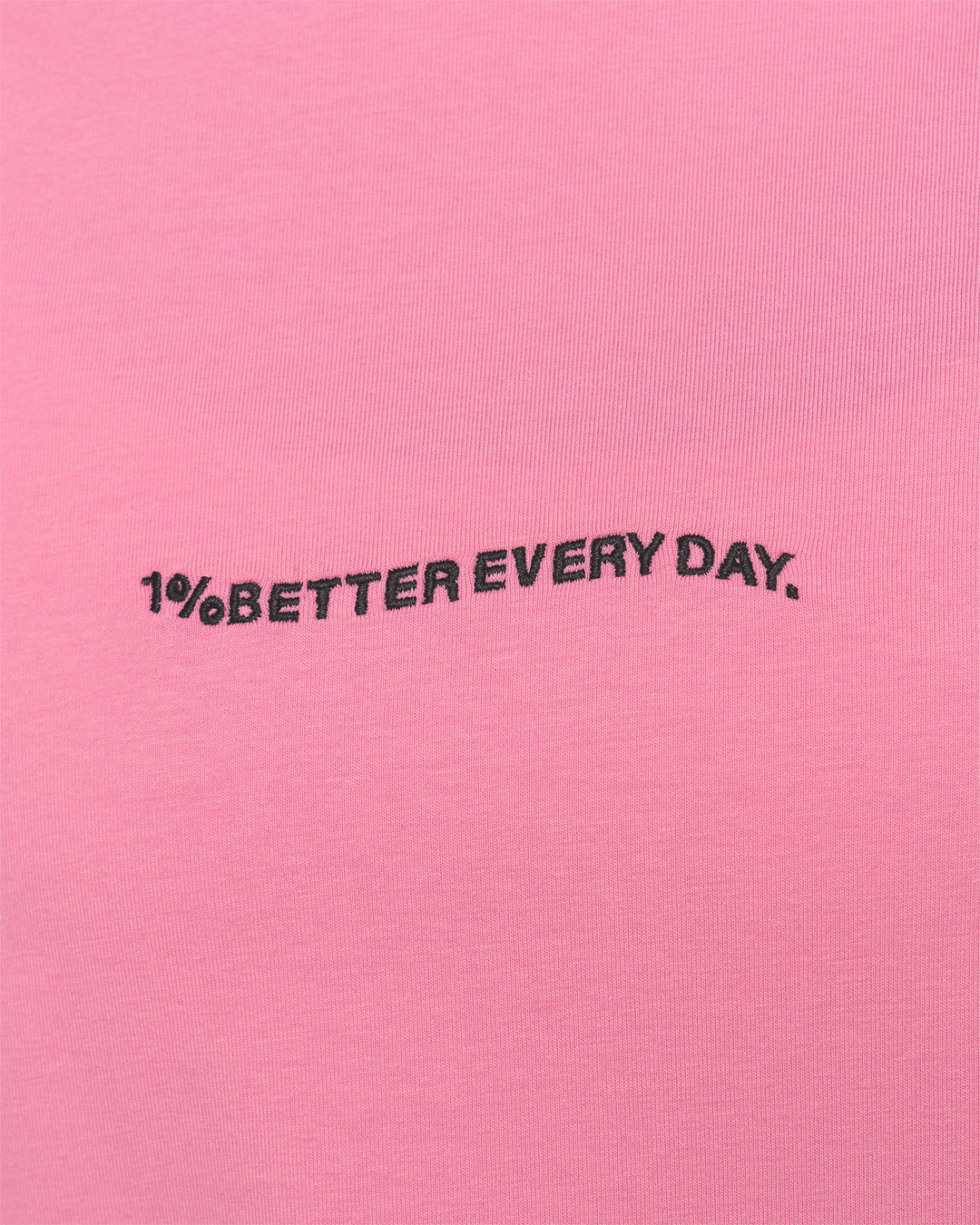 Woman wearing Go-To 1% Better Every Day FLXCotton Oversized Tee - Candy Pink-Black | Model:Amity | Size:XS - view 2