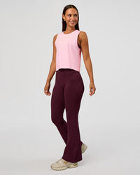 Woman wearing Go-To FLXCotton Midline Tank - Marshmallow-White | Model:Brylee | Size:XS | Thumbnail Index: 4