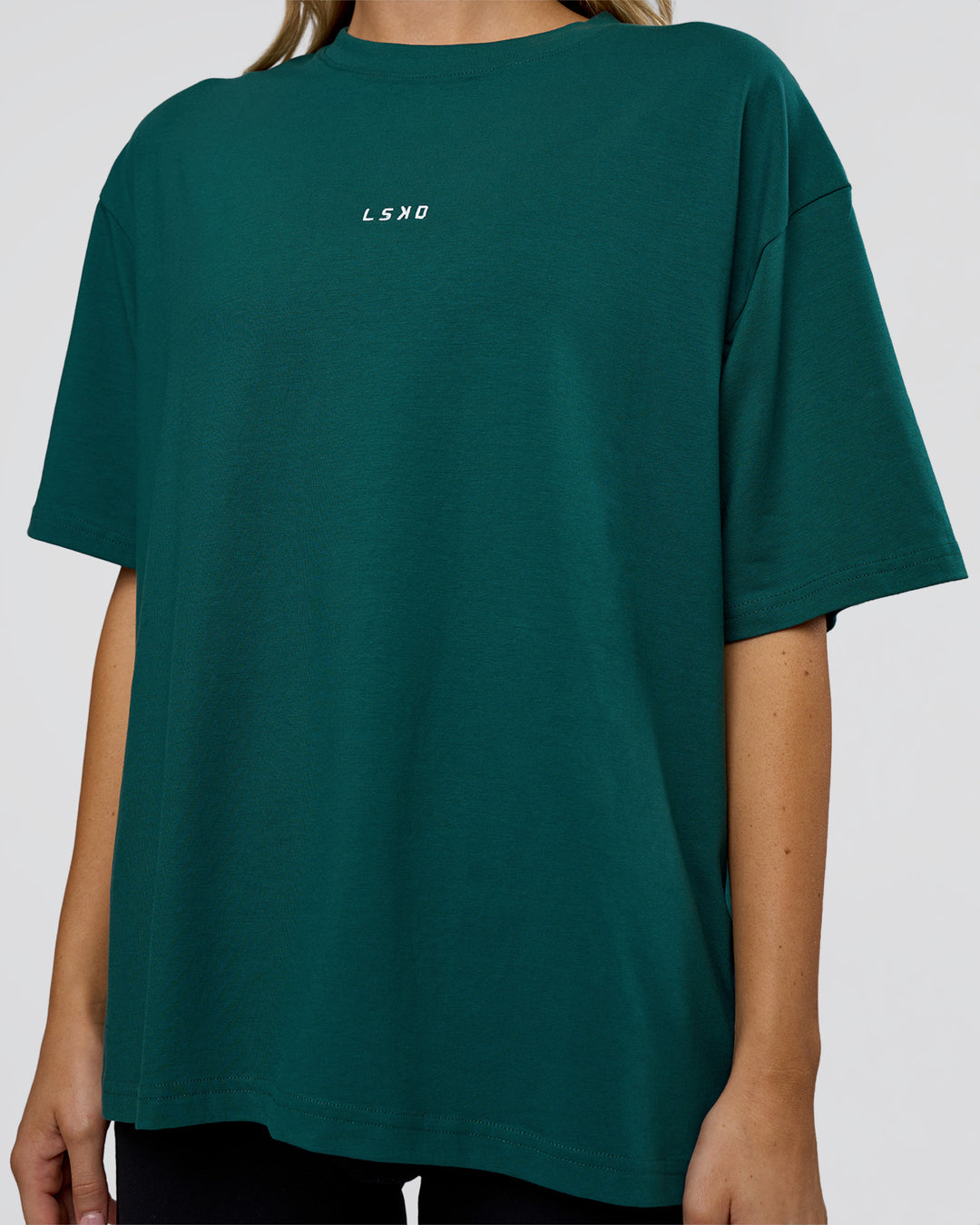 Go-To FLXCotton Oversized Tee - Transformative Teal-White - view 5