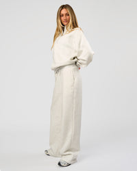 Woman wearing Go-To Wide Leg Track Pant Tall - Silver Marl | Model:Georgia | Size:XS | Thumbnail Index: 8