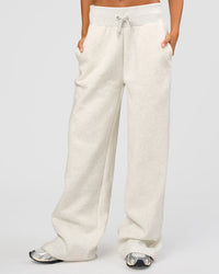Woman wearing Go-To Wide Leg Track Pant Tall - Silver Marl | Model:Georgia | Size:XS | Thumbnail Index: 4