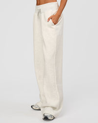 Woman wearing Go-To Wide Leg Track Pant Tall - Silver Marl | Model:Georgia | Size:XS | Thumbnail Index: 7