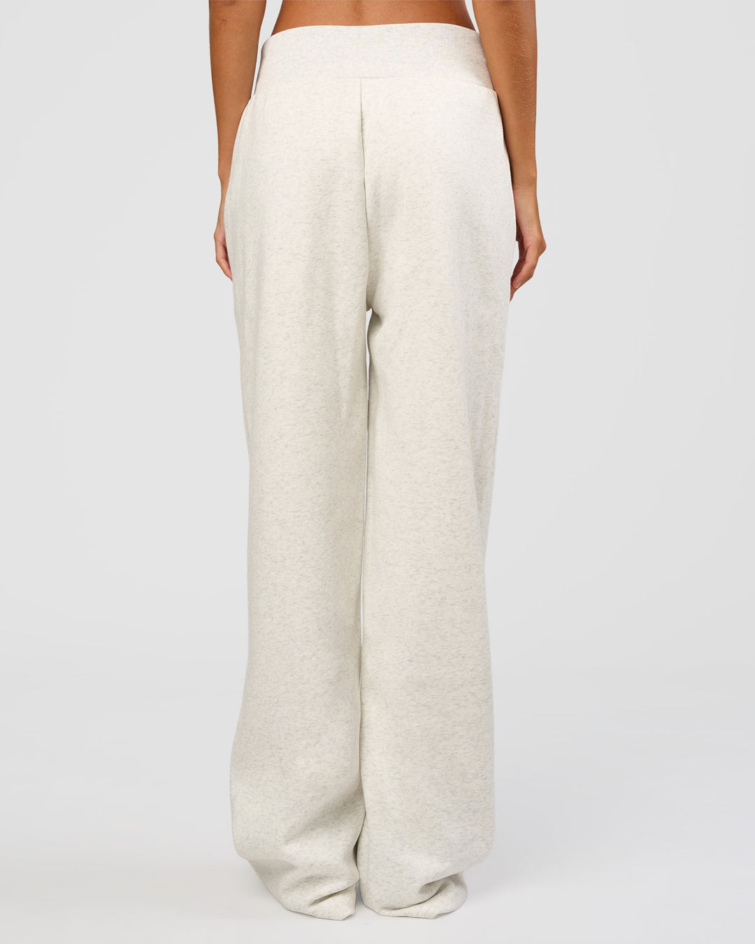 Woman wearing Go-To Wide Leg Track Pant Tall - Silver Marl | Model:Georgia | Size:XS - view 2