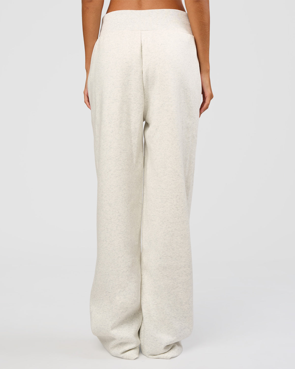 Woman wearing Go-To Wide Leg Track Pant Tall - Silver Marl | Model:Georgia | Size:XS