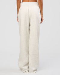 Woman wearing Go-To Wide Leg Track Pant Tall - Silver Marl | Model:Georgia | Size:XS | Thumbnail Index: 1