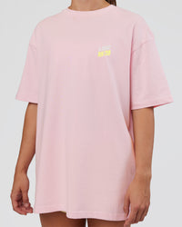 Woman wearing Grace Grove FLXCotton Oversize Tee - Marshmallow | Model:Grace | Size:XS | Thumbnail Index: 8