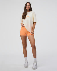 Woman wearing Kettle B FLXCotton Oversized Tee - Sugar Swizzle-Cantaloupe | Model:Estella | Size:XS | Thumbnail Index: 5