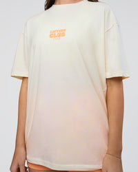Woman wearing Kettle B FLXCotton Oversized Tee - Sugar Swizzle-Cantaloupe | Model:Estella | Size:XS | Thumbnail Index: 8