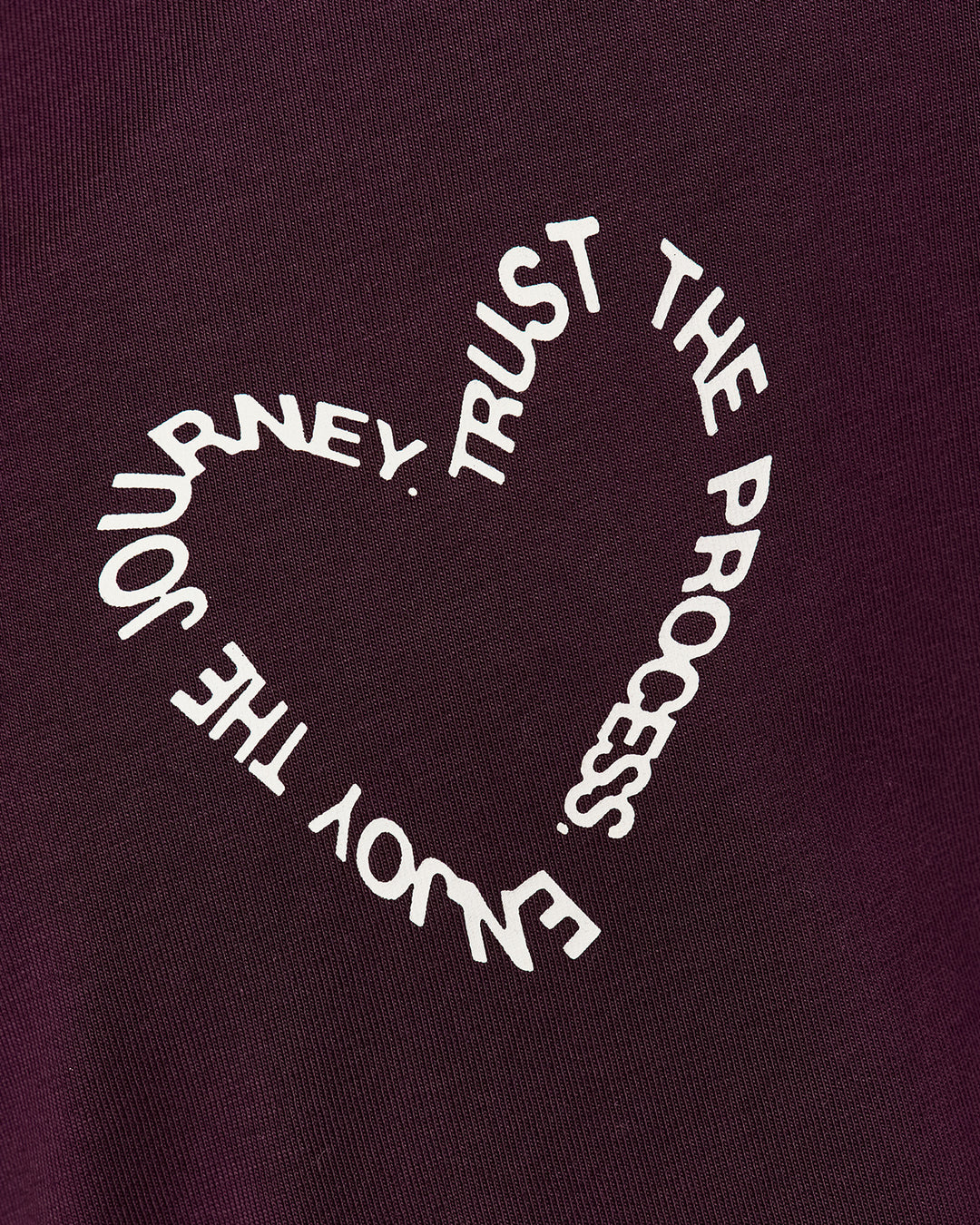 Woman wearing Love The Process FLXCotton Oversize Tee - Midnight Plum-White | Model:Leilani | Size:XS - view 7