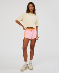 Woman wearing Love The Process FLXCotton Oversize Tee - Off White-Marshmallow | Model:Dakota | Size:XS | Thumbnail Index: 10