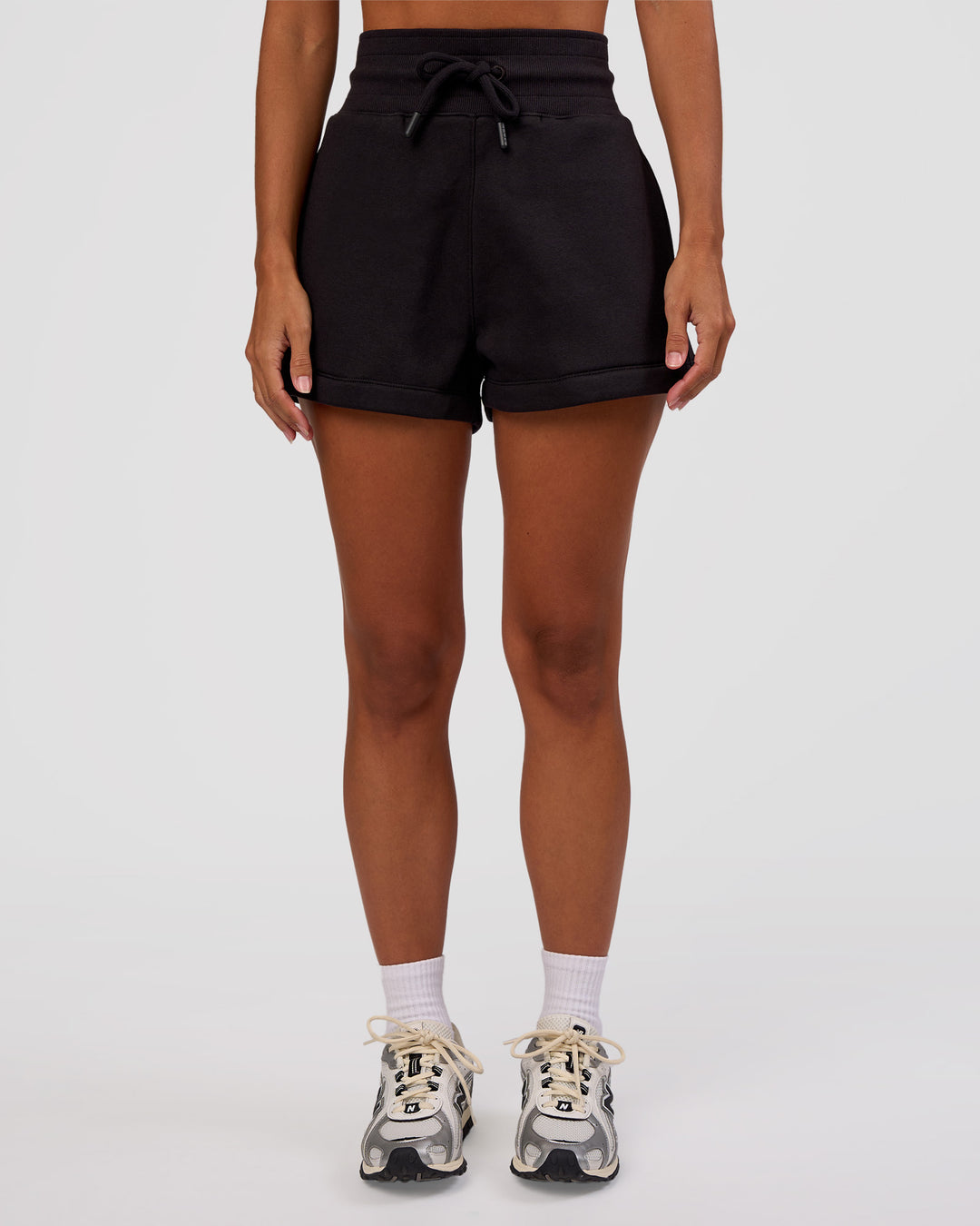 Woman wearing MVP Lounge Short - Black | Model:Brylee | Size:XS - view 1