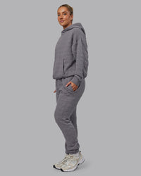 Woman wearing MVP Quilted Track Pant - Storm Front-Geometric | Model:Lyss | Size:XS | Thumbnail Index: 13