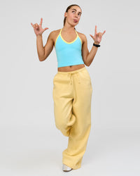 Woman wearing Milla Shelf Bra Tank - Baltic Sea-Lemon | Model:Grace | Size:XS | Thumbnail Index: 3