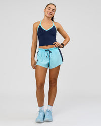 Woman wearing Milla Shelf Bra Tank - Future Navy-Baltic Sea | Model:Grace | Size:XS | Thumbnail Index: 1