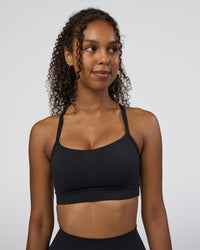 Woman wearing Momentum Sports Bra D/DD/E - Black | Model:Jordan | Size:XS | Thumbnail Index: 0