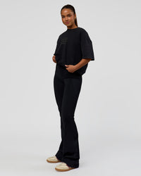 Woman wearing Move Fast Heavyweight Oversized Tee - Black Washed | Model:Sophia | Size:XS | Thumbnail Index: 11