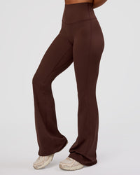 Woman wearing Peaches Elixir High-Rise Flared Pant - Hot Chocolate | Model:Brylee | Size:XS | Thumbnail Index: 8