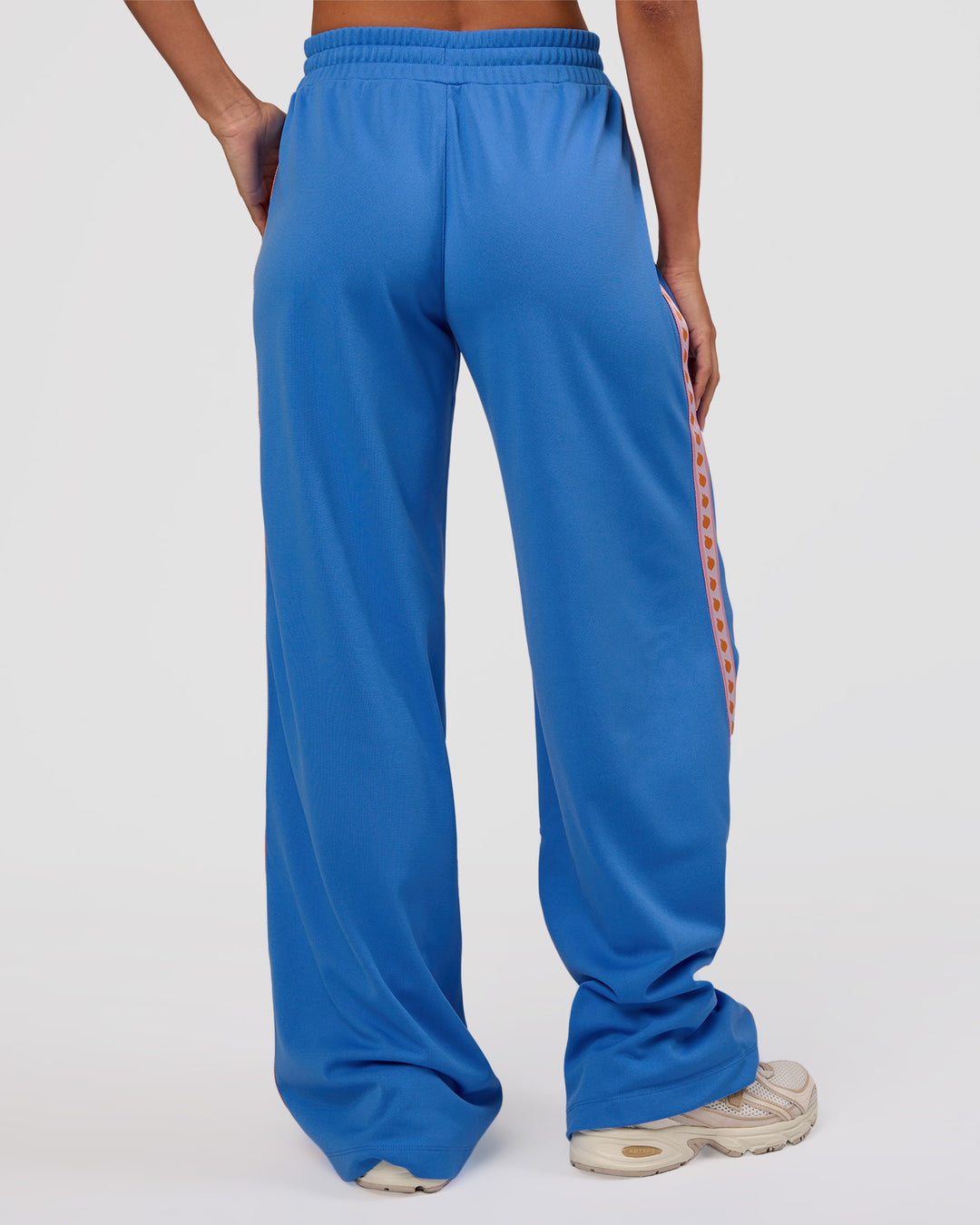 Woman wearing Peaches Track Pant - Palace Blue | Model:Brylee | Size:XS - view 5