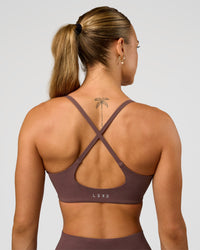 Woman wearing Pinnacle Sports Bra - Cocoa Powder | Model:Maja | Size:XS | Thumbnail Index: 5