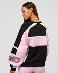 Woman wearing Power Sweater - Caviar-Marshmallow | Model:Brylee | Size:XS | Thumbnail Index: 2