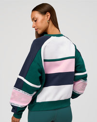 Woman wearing Power Sweater - Future Navy-Teal | Model:Brylee | Size:XS | Thumbnail Index: 2