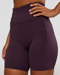 Woman wearing Progression Ultra High-Rise 6" Short - Midnight Plum | Mode:Brylee | Size:XS | Thumbnail Index: 0