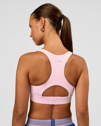 Woman wearing Race Day Sports Bra - Marshmallow | Model:Brylee | Size:XS | Thumbnail Index: 1