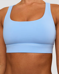 Woman wearing Race Day Sports Bra - Open Air | Model:Brylee | Size:XS | Thumbnail Index: 5
