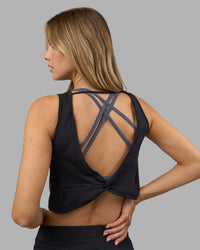 Woman wearing Restore CloudFLX Tank - Black | Model:Leilani | Size:XS | Thumbnail Index: 5