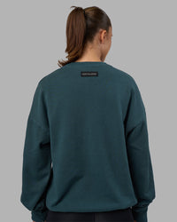 Woman wearing Segmented Oversized Sweater - Abyssal | Model:Charlize | Size:XS | Thumbnail Index: 7