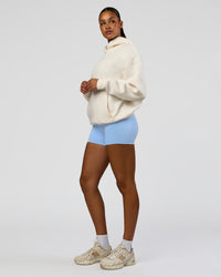 Woman wearing Shadow Mode Oversized Hoodie - Off White | Model:Rosie | Size:XS | Thumbnail Index: 8