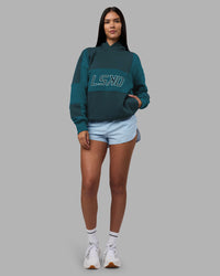 Slam Oversized Hoodie - Deep Sea-Blue Coral | Thumbnail Index: 8