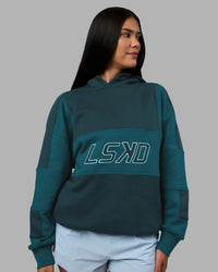 Slam Oversized Hoodie - Deep Sea-Blue Coral | Thumbnail Index: 2