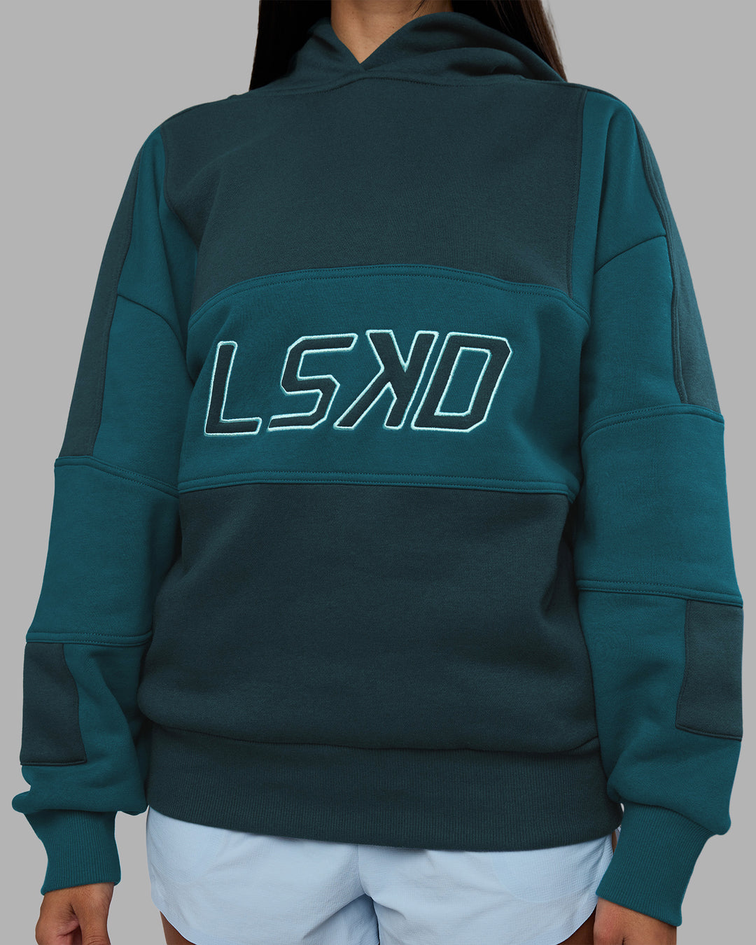 Slam Oversized Hoodie - Deep Sea-Blue Coral - view 8